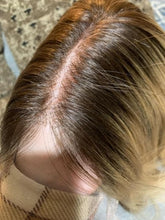 Load image into Gallery viewer, Lace Top Human hair Wig- 15-16" Slight layer; Summer Chai rooted PREORDER