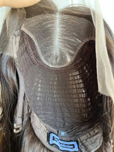 Load image into Gallery viewer, SMALL CAP- Lace Top Human hair Wig 15-16&quot; layered - Dark Chocolate Almond
