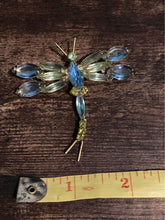 Load image into Gallery viewer, Vintage 1960&#39;s D&amp;E Juliana Rhinestone Dragonfly pin/brooch
