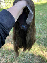 Load image into Gallery viewer, MEDIUM- Lace Top Human hair Wig- slightly layered- Dark Chocolate Almond
