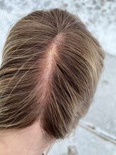 Load image into Gallery viewer, Large Cap- Lace Top Human hair Wig 15-16&quot; - Creamy Brown Sugar- rooted
