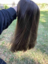 Load image into Gallery viewer, MEDIUM- Lace Top Human hair Wig- slightly layered- Dark Chocolate Almond
