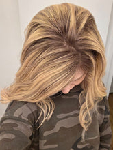 Load image into Gallery viewer, Lace Top Human hair Wig- 15-16&quot; Slight layer; Summer Chai rooted PREORDER
