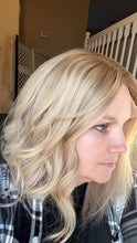 Load image into Gallery viewer, Large cap- Lace Top Human hair Wig 15-16&quot; - slightly layered- Butterscotch Blonde rooted
