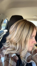 Load image into Gallery viewer, Lace Top Human hair Wig- 15-16&quot; Slight layer; Summer Chai rooted PREORDER
