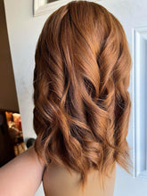 Load image into Gallery viewer, LARGE cap- Lace Top Human hair Wig- 15-16&quot; slightly layered- Paprika Spice
