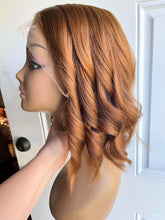 Load image into Gallery viewer, LARGE cap- Lace Top Human hair Wig- 15-16&quot; slightly layered- Paprika Spice
