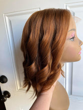 Load image into Gallery viewer, LARGE cap- Lace Top Human hair Wig- 15-16&quot; slightly layered- Paprika Spice
